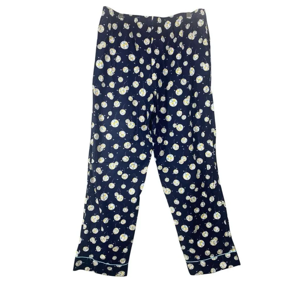 Kate Spade‎ New York Womens Flannel Long Notch PJ Set KS92573 Size XL